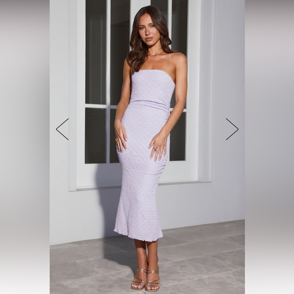 BNWT Hello Molly Strapless Midi Dress - Picture 1 of 6